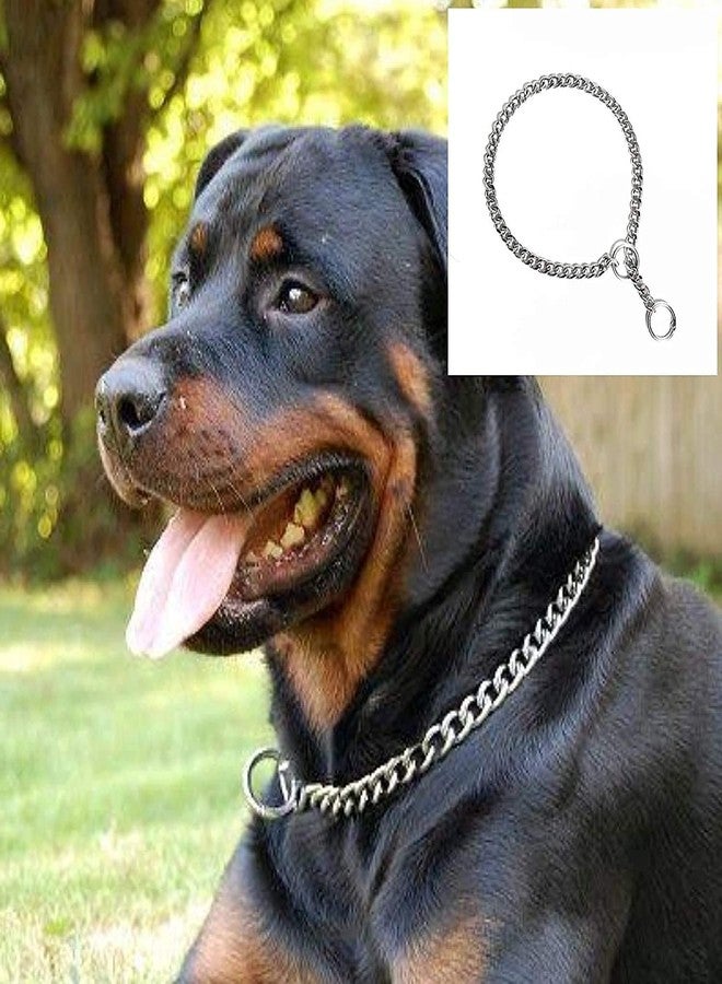 RoverPets طوق سلسلة كوبية شديدة التحمل من روفر بيتس، حلقات معدنية فولاذية قوية للغاية - مثالي للسلالات الكبيرة مثل الروت وايلر، والبيتبول، والماستيف، والكان كورسو، والدوبيرمان، والدان العظيم - 30 بوصة (كبير جدًا) - Image 1